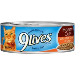 9 Lives Hearty Cuts With Real Turkey In Gravy Canned Cat Food
