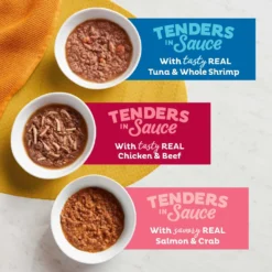 Meow Mix Classic Favorites Tenders In Sauce Variety Pack Wet Cat Food -Furry Feast 100332 PT2. AC SS1800 V1674768247