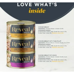 Reveal Natural Chicken In Broth Variety Pack Grain-Free Wet Cat Food, 2.47-oz Can, Case Of 8 -Furry Feast 1017966 PT2. AC SS1800 V1700598694