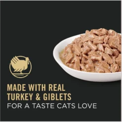 Purina Pro Plan Adult Turkey & Giblets Entree In Gravy Canned Cat Food -Furry Feast 102297 PT2. AC SS1800 V1674494921