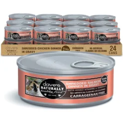 Dave's Pet Food Naturally Healthy Grain-Free Shredded Salmon Dinner In Gravy Canned Cat Food