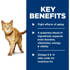 Hill's Science Diet Adult 7+ Senior Vitality Chicken & Vegetable Stew Canned Cat Food -Furry Feast 109371 PT5. AC SS1800 V1597967223