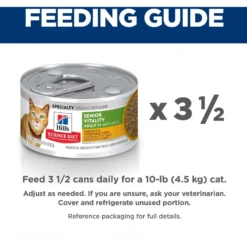 Hill's Science Diet Adult 7+ Senior Vitality Chicken & Vegetable Stew Canned Cat Food -Furry Feast 109371 PT6. AC SS1800 V1597965077