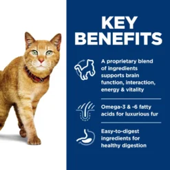 Hill's Science Diet Adult 7+ Senior Vitality Chicken Recipe Dry Cat Food -Furry Feast 109450 PT3. AC SS1800 V1597960595