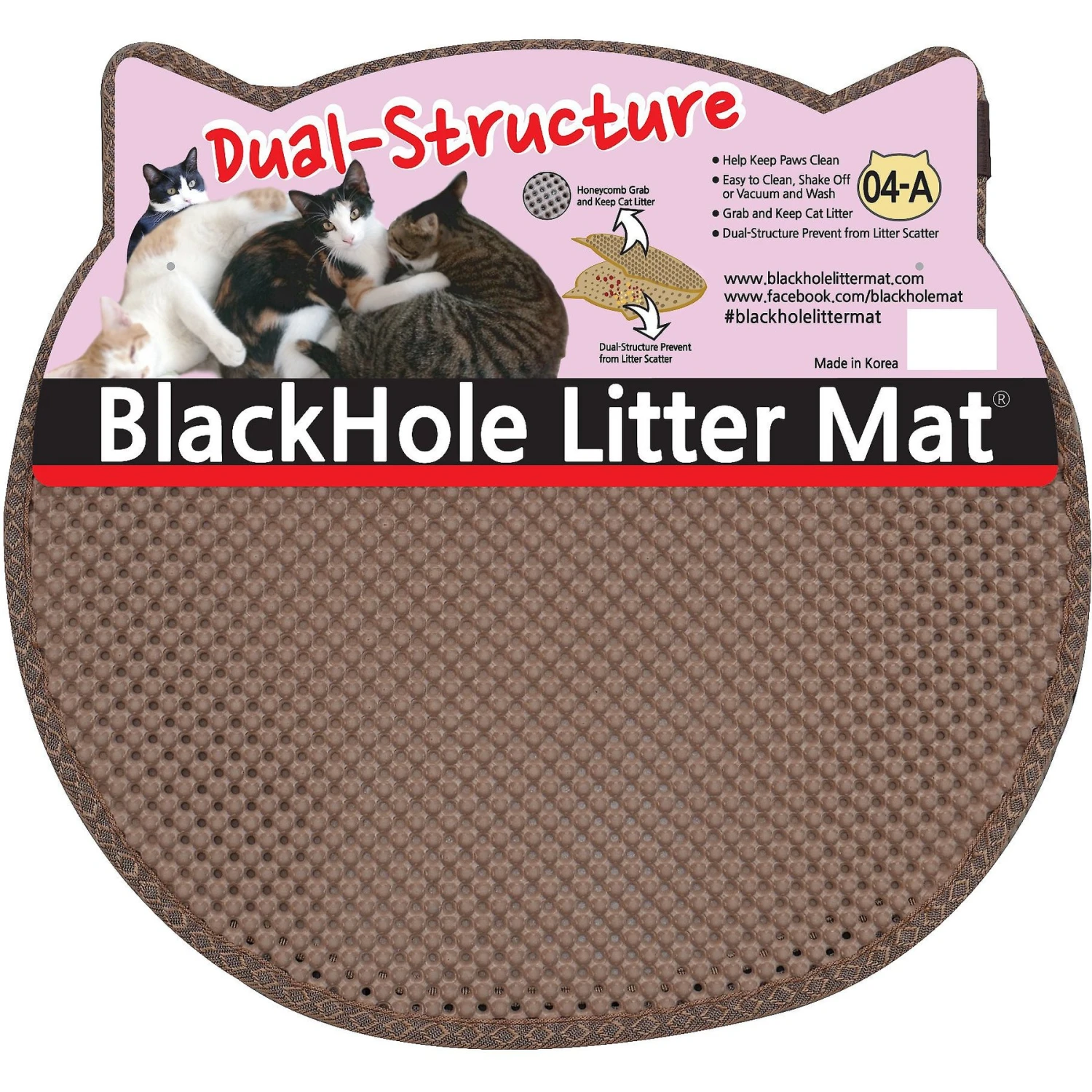 Moonshuttle Headshaped Blackhole Litter Mat 1 Moonshuttle Headshaped Blackhole Litter Mat