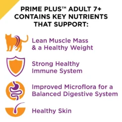 Purina Pro Plan Prime Plus Adult 7+ Salmon & Tuna Entree Classic Canned Cat Food, 3-oz Can, Case Of 24 -Furry Feast 111107 PT5. AC SS1800 V1585863095