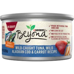 Best Seller 19 Purina Beyond Natural Wild-Caught Tuna, Cod & Carrots Recipe In Gravy Canned Cat Food