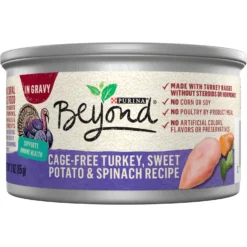 Purina Beyond Cage-Free Turkey, Sweet Potato & Spinach Recipe In Gravy Canned Cat Food
