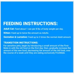 Firstmate Salmon Formula Limited Ingredient Grain-Free Canned Cat Food -Furry Feast 114141 PT7. AC SS1800 V1680639918