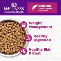 Wellness Complete Health Natural Grain-Free Salmon & Herring Dry Cat Food -Furry Feast 114503 PT3. AC SS1800 V1636516044