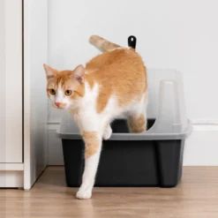 IRIS USA Open Top Litter Box With Scatter Shield & Scoop -Furry Feast 116462 PT7. AC SS1800 V1680808961