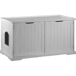 Merry Products Cat Washroom Bench Decorative Litter Box Cover & Storage -Furry Feast 118012 PT1. AC SS1800 V1569621772
