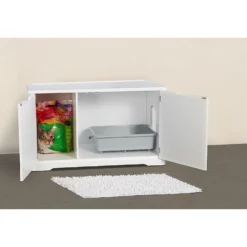 Merry Products Cat Washroom Bench Decorative Litter Box Cover & Storage -Furry Feast 118012 PT2. AC SS1800 V1492009647