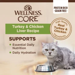 Wellness CORE Natural Grain-Free Turkey & Chicken Liver Pate Canned Kitten Food -Furry Feast 118868 PT2. AC SS1800 V1695839057