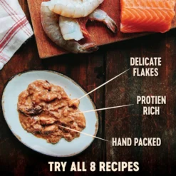 Wellness CORE Signature Selects Flaked Skipjack Tuna & Shrimp Entree In Broth Grain-Free Natural Canned Cat Food -Furry Feast 119916 PT2. AC SS1800 V1621987397