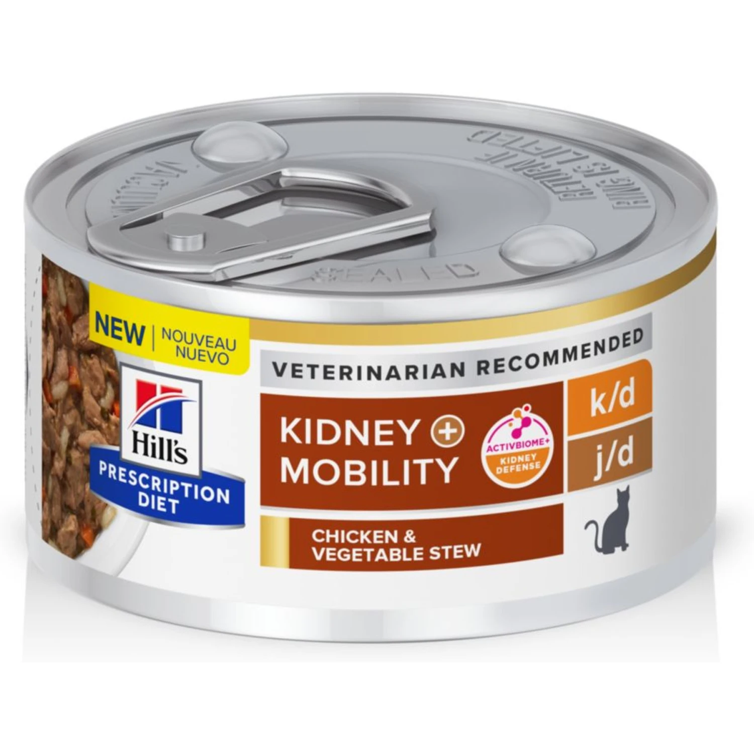 Hill's Prescription Diet K/d Kidney Care + Mobility Care With Chicken & Vegetable Stew Canned Cat Food 1 Hill's Prescription Diet K/d Kidney Care + Mobility Care With Chicken & Vegetable Stew Canned Cat Food