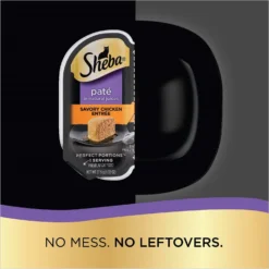 Sheba Perfect Portions Grain-Free Savory Chicken, Roasted Turkey & Tender Beef Pate Variety Pack Adult Wet Cat Food Trays -Furry Feast 124885 PT4. AC SS1800 V1626815488
