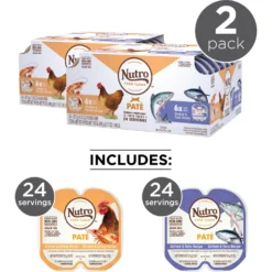 Nutro Perfect Portions Grain-Free Real Salmon & Tuna, Real Chicken & Shrimp Recipe Pate Variety Pack Adult Wet Cat Food Trays -Furry Feast 128569 PT3. AC SS1800 V1702678670