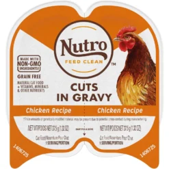 Nutro Perfect Portions Grain-Free Cuts In Gravy Chicken Recipe Adult Wet Cat Food Trays