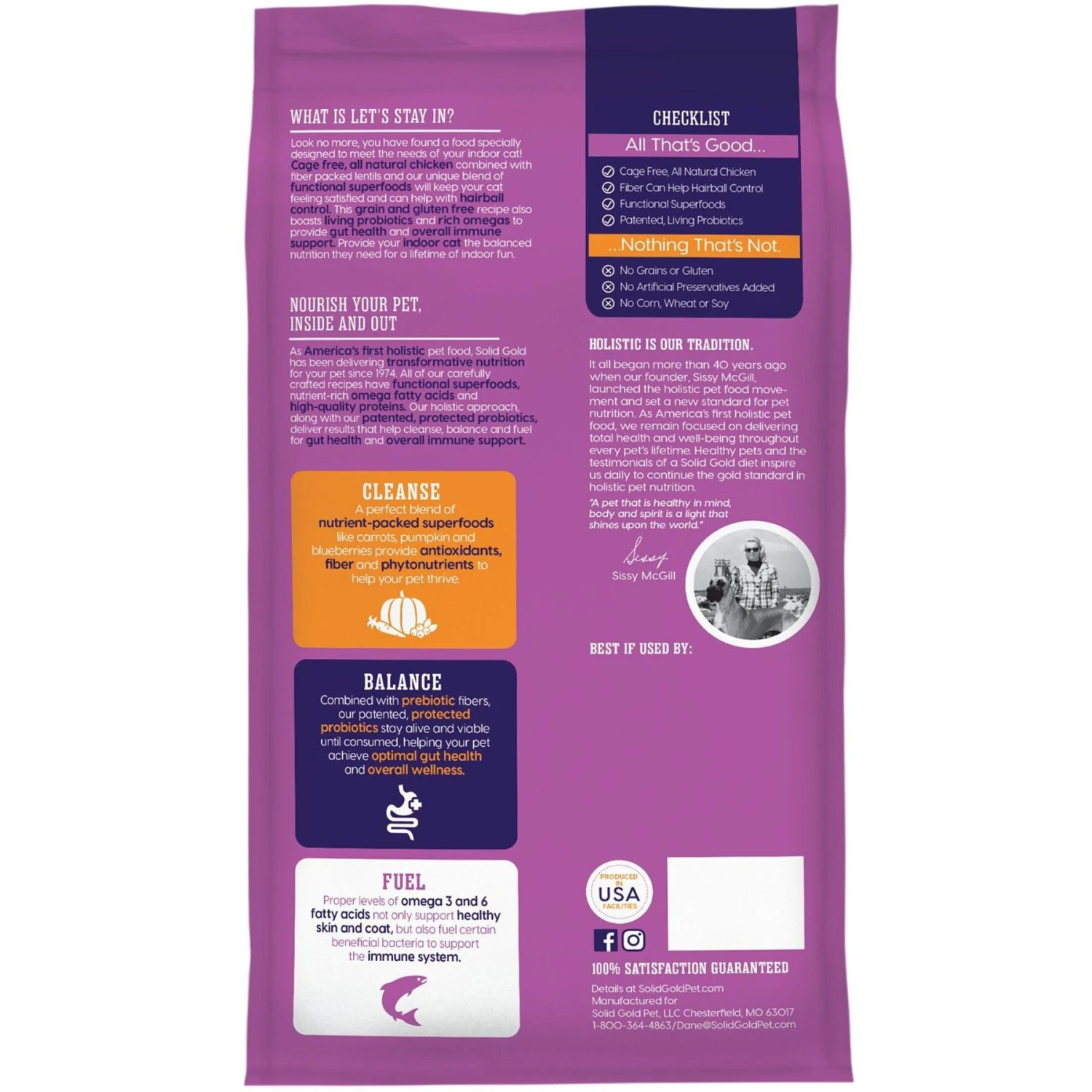 Solid Gold Let's Stay In Chicken, Lentil & Apple Recipe Adult Grain-Free Indoor Dry Cat Food 7 Solid Gold Let's Stay In Chicken, Lentil & Apple Recipe Adult Grain-Free Indoor Dry Cat Food - Image 7