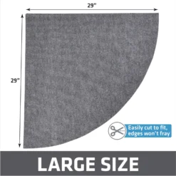 Drymate Corner Ridged Cat Litter Trapping Mat, Grey, 29.5-in X 29.5-in -Furry Feast 134952 PT4. AC SS1800 V1689627204