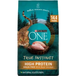 Purina ONE True Instinct Natural Real Chicken Plus Vitamins & Minerals High Protein Grain-Free Dry Cat Food
