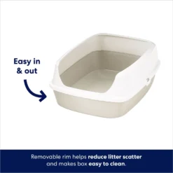Frisco Open Top Cat Litter Box With Rim, Large -Furry Feast 141378 PT2. AC SS1800 V1675279932