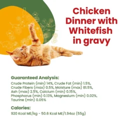 Almo Nature HQS La Cucina Chicken With Whitefish Grain-Free Cat Food Pouches -Furry Feast 141494 PT4. AC SS1800 V1639523486