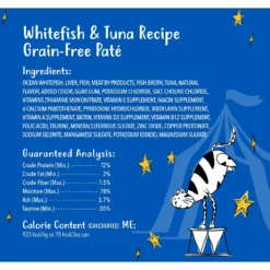 Tiny Tiger Pate Whitefish & Tuna Recipe Grain-Free Canned Cat Food -Furry Feast 141883 PT5. AC SS1800 V1687284402