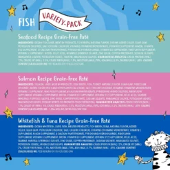 Tiny Tiger Pate Seafood Recipes Variety Pack Grain-Free Canned Cat Food -Furry Feast 141885 PT5. AC SS1800 V1671721015