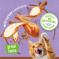Friskies Extra Gravy Pate With Turkey In Savory Gravy Canned Cat Food -Furry Feast 142575 PT3. AC SS1800 V1700157400