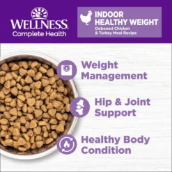 Wellness Complete Health Grain-Free Indoor Healthy Weight Chicken Recipe Natural Dry Cat Food -Furry Feast 145531 PT3. AC SS1800 V1636517558