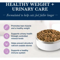 Blue Buffalo Natural Veterinary Diet W+U Weight Management + Urinary Care Grain-Free Dry Cat Food -Furry Feast 147682 PT2. AC SS1800 V1703091386