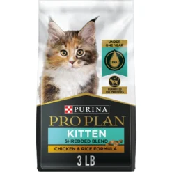 Purina Pro Plan Kitten Shredded Blend Chicken & Rice Formula Dry Cat Food