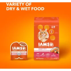 Iams ProActive Health Salmon Recipe Adult Dry Cat Food -Furry Feast 148007 PT8. AC SS1800 V1609949868