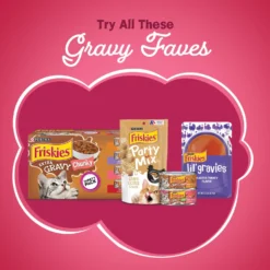 Friskies Gravy Swirlers Chicken & Salmon Flavor Dry Cat Food 14 Friskies Gravy Swirlers Chicken & Salmon Flavor Dry Cat Food -Furry Feast 148060 PT5. AC SS1800 V1700157199