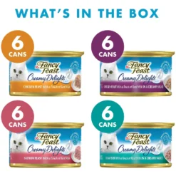 Fancy Feast Creamy Delights Variety Pack Canned Cat Food -Furry Feast 148169 PT1. AC SS1800 V1529416678