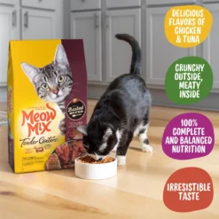 Meow Mix Tender Centers Basted Bites Chicken & Tuna Flavor Dry Cat Food -Furry Feast 149745 PT2. AC SS1800 V1661377440