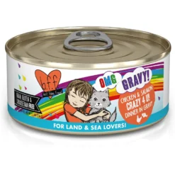 BFF OMG Crazy 4 U! Chicken & Salmon Dinner In Gravy Grain-Free Canned Cat Food