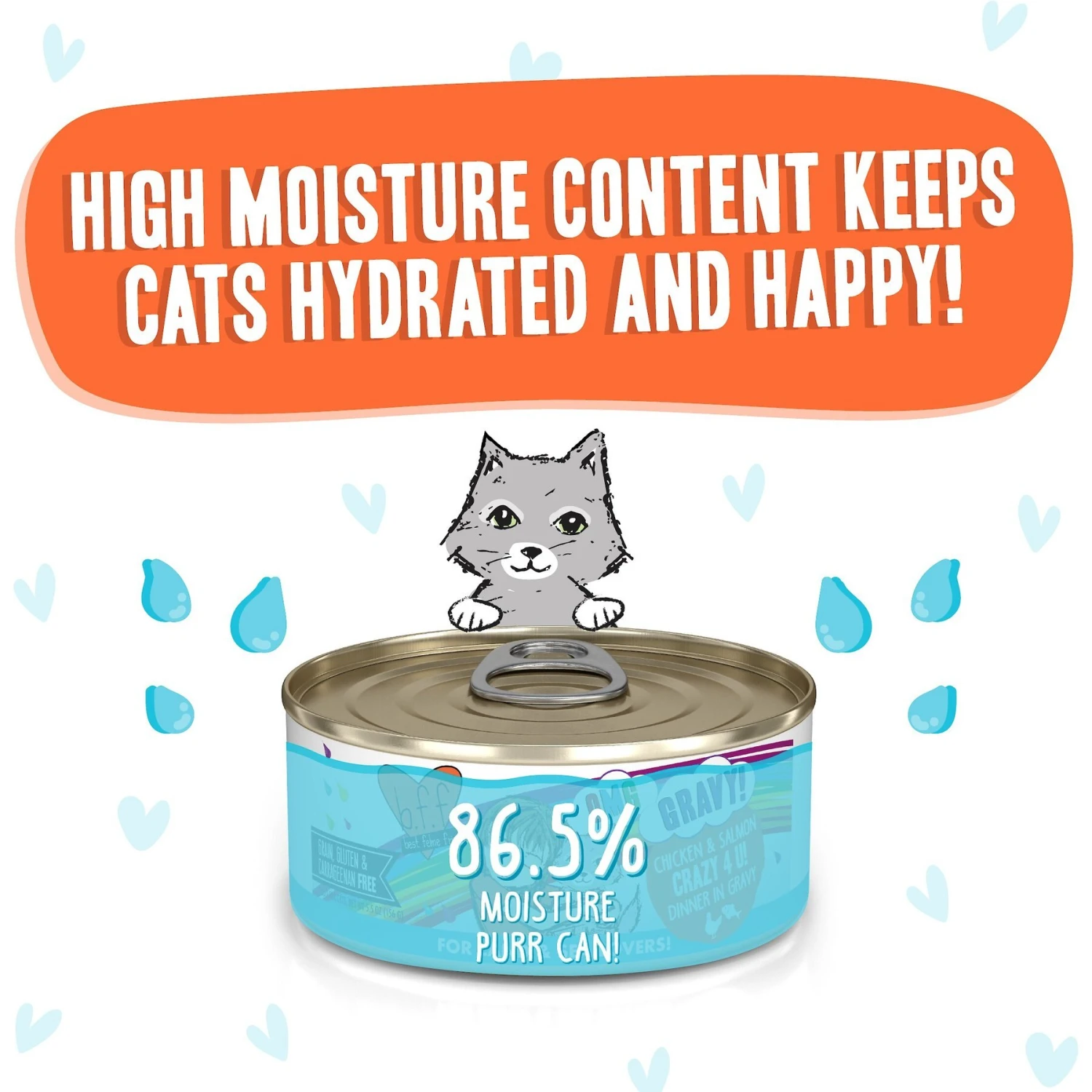 BFF OMG Crazy 4 U! Chicken & Salmon Dinner In Gravy Grain-Free Canned Cat Food 4 BFF OMG Crazy 4 U! Chicken & Salmon Dinner In Gravy Grain-Free Canned Cat Food - Image 4