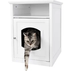Frisco Decorative Side Table Cat Litter Box Cover -Furry Feast 156786 PT2. AC SS1800 V1569621552