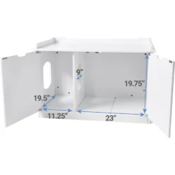 Frisco Decorative Bench Cat Litter Box Cover -Furry Feast 156788 PT4. AC SS1800 V1570480051