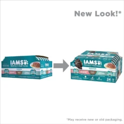 Iams Perfect Portions Indoor Tuna & Salmon Recipe Grain-Free Cuts In Gravy Variety Pack Adult Wet Cat Food Trays -Furry Feast 159241 PT2. AC SS1800 V1626816992