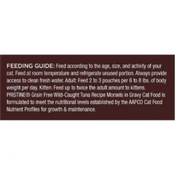 Castor & Pollux Pristine Grain-Free Wild-Caught Tuna Recipe Morsels In Gravy Cat Food Pouches -Furry Feast 176637 PT5. AC SS1800 V1560955337