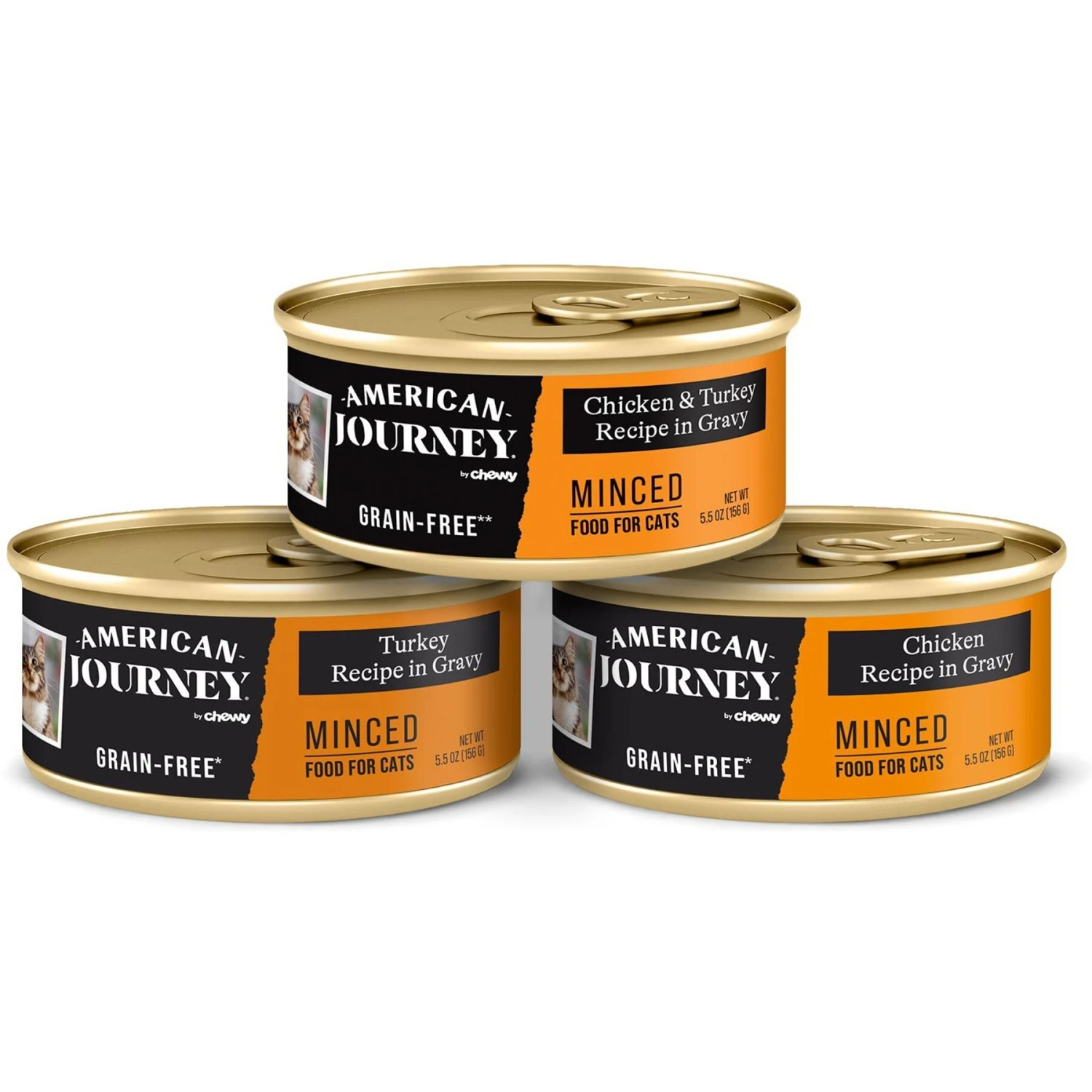 American Journey Minced Poultry In Gravy Variety Pack Grain-Free Canned Cat Food 1 American Journey Minced Poultry In Gravy Variety Pack Grain-Free Canned Cat Food