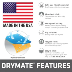 Drymate Protective & Decorative Cat Litter Mat, Surf Green, Large, 20-in X 28-in -Furry Feast 181542 PT6. AC SS1800 V1689626804