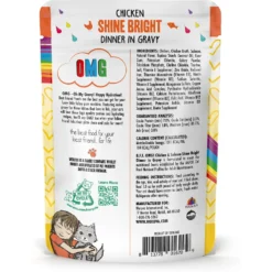 BFF OMG Shine Bright! Chicken & Salmon In Gravy Wet Cat Food Pouches -Furry Feast 182280 PT8. AC SS1800 V1644906404