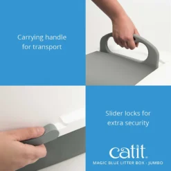 Catit Magic Blue Cat Litter Box -Furry Feast 191588 PT6. AC SS1800 V1628094087