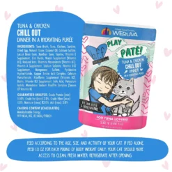 BFF Play Pate Lovers Tuna & Chicken Chill Out Wet Cat Food, 3-oz Pouch, Pack Of 12 -Furry Feast 192249 PT6. AC SS1800 V1649130400