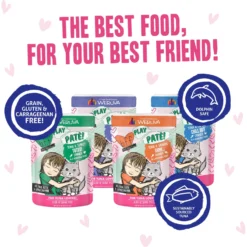 BFF Play Pate Lovers Pate Partay Variety Pack Wet Cat Food, 3-oz Pouch, Pack Of 12 -Furry Feast 192257 PT4. AC SS1800 V1657656135